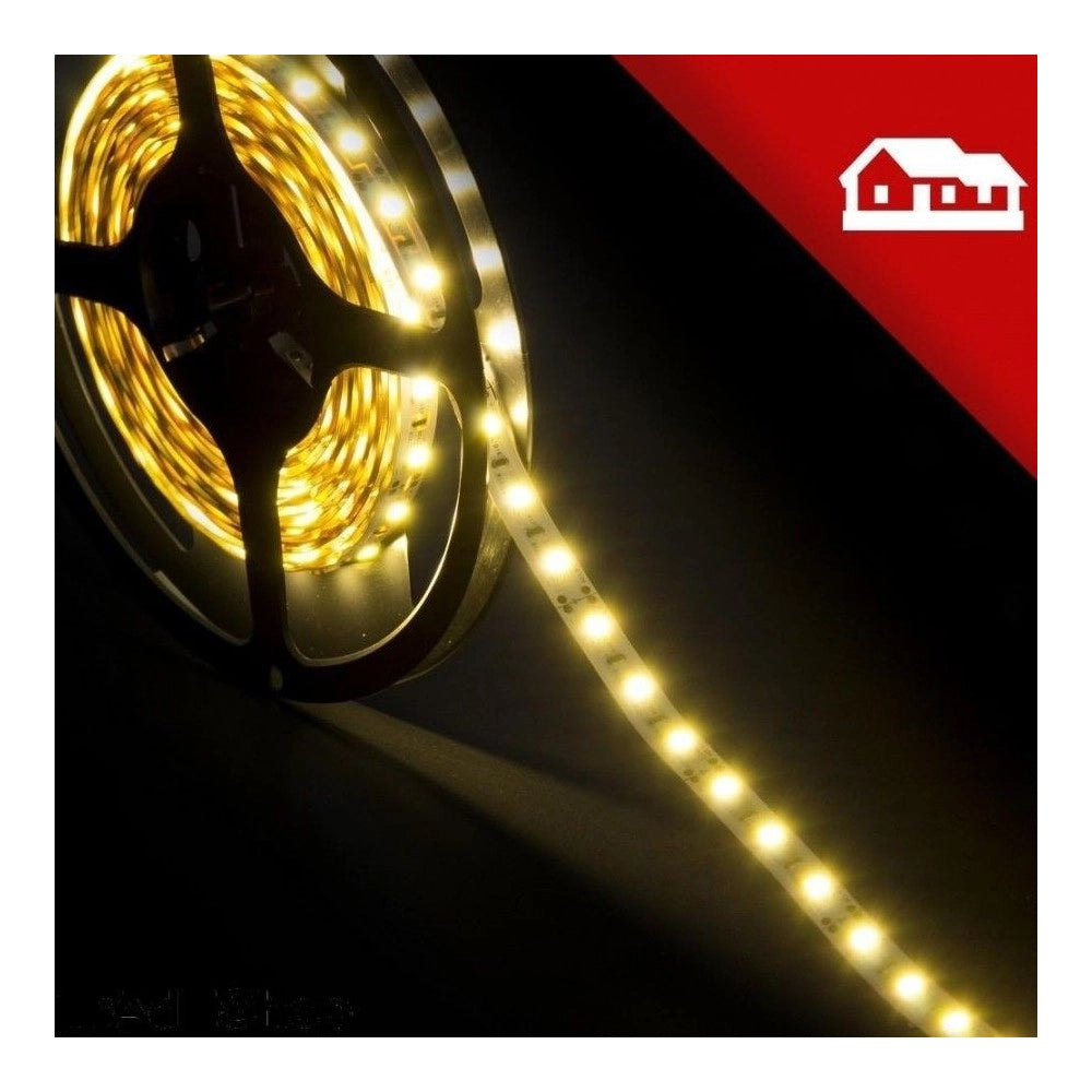 Trade Shop - Bobina Striscia Strip Led 5050 Flessibile 5m 300 Led Adesiva Luce Interno Ip 20 -