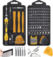 Mini set di chiavi a freccia, 130-in-1, precisione magnetica, set di chiavi a freccia con flessibili per dispositivi mobili, modelli DIY elettronici, smartphone, laptop giallo