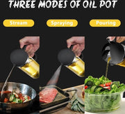 Dispensatore di Olio Automatico per Cucina, 2 in 1, 500 ml, Dispenser di Olio e Aceto, Verneutriente Perfetta per Tutti gli Oli e l'Aceto