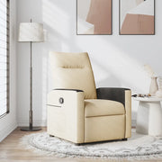 Divano Sedia-Poltrona Reclinabile in Tessuto Crema 394102