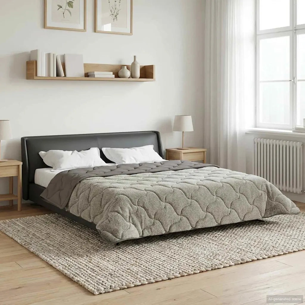 Piumone Completo Annuale Trapuntato Grigio chiaro 240 x 260 cm
