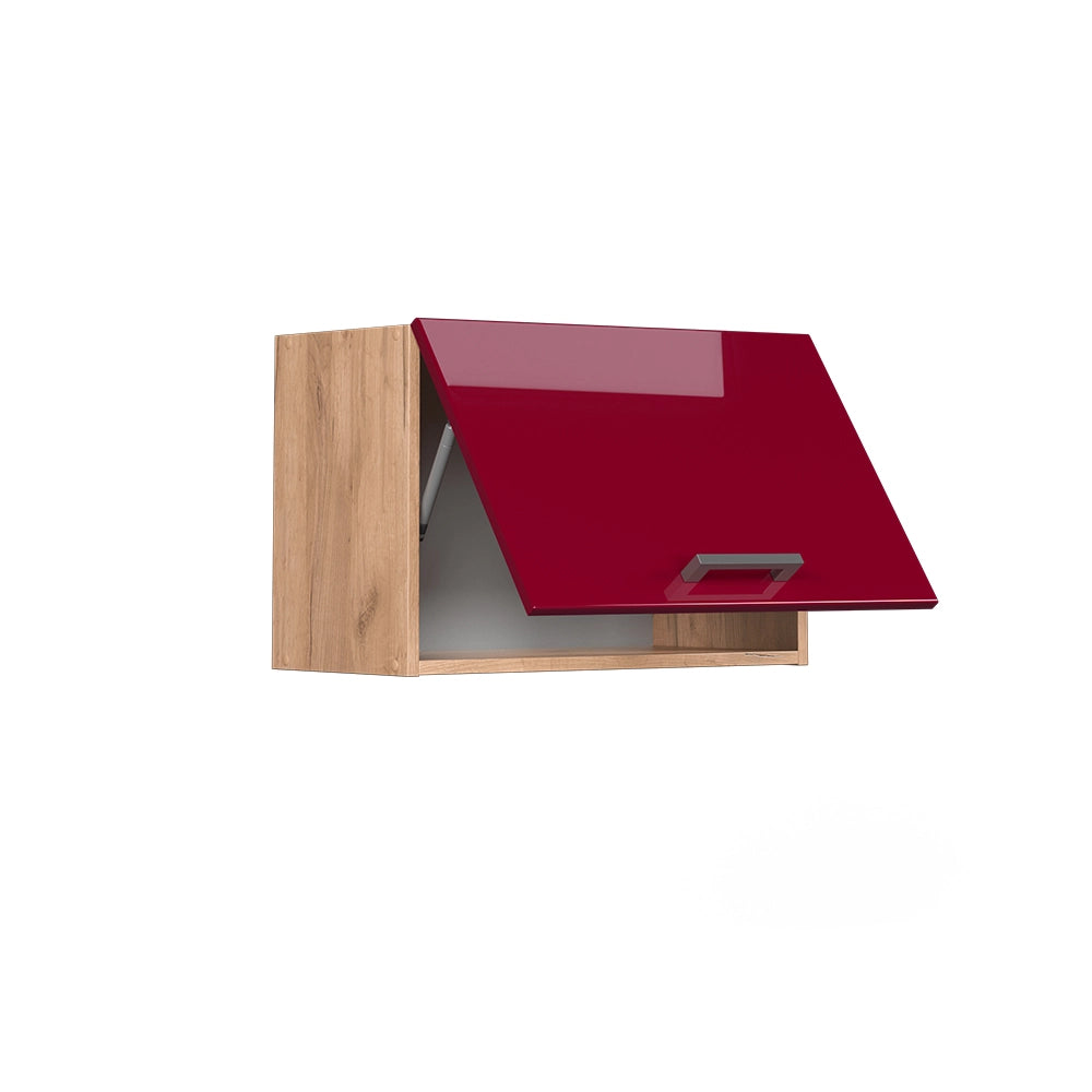 Vicco Pensile da cucina Rosso lucido 60 cm Piatto