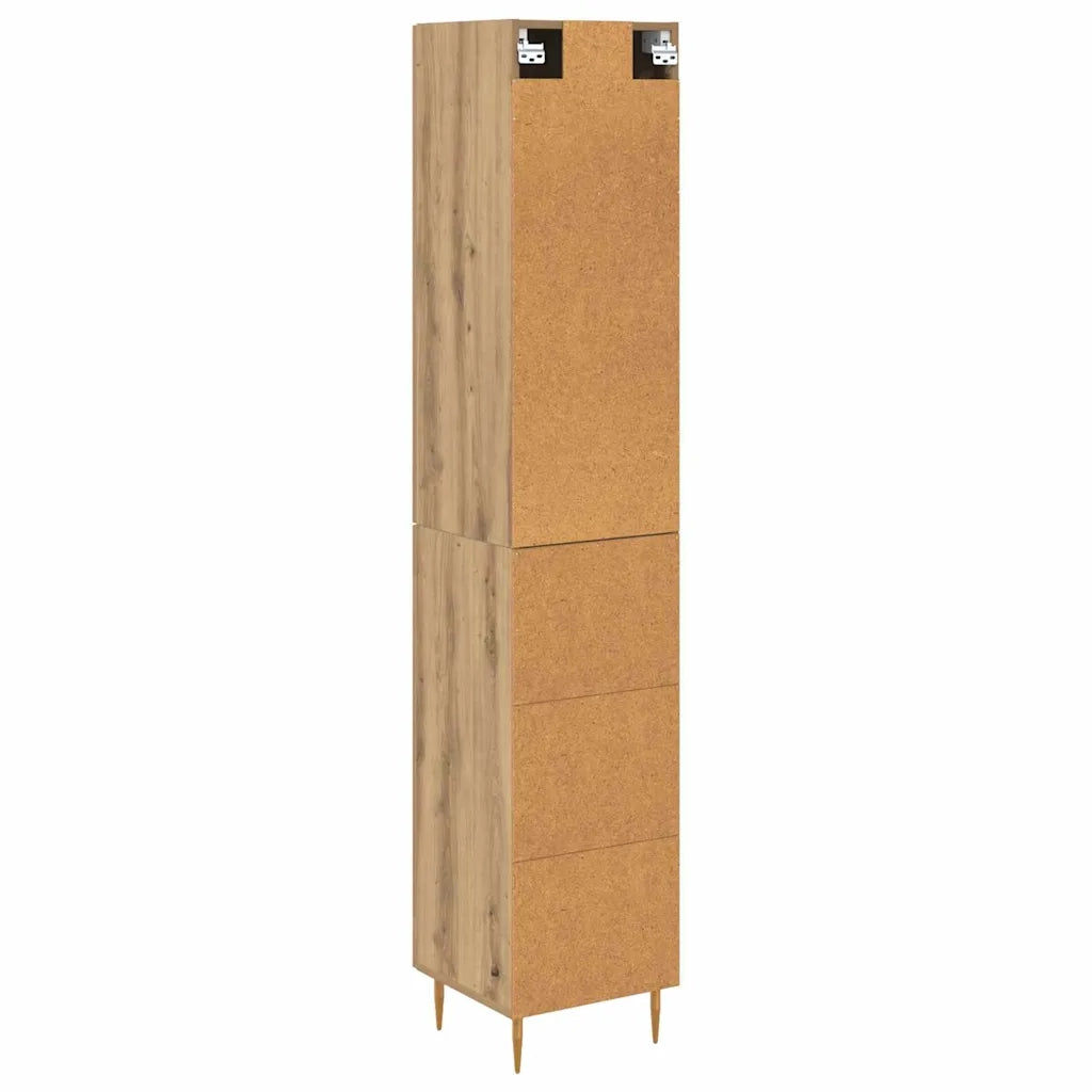Credenza 2 pcs Rovere artigianale Legno multistrato 3415892