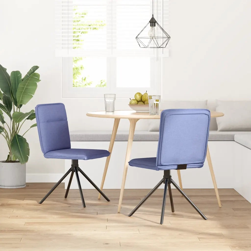 Sedie da Pranzo 2 pz Blu Jeans in Tessuto 4101242