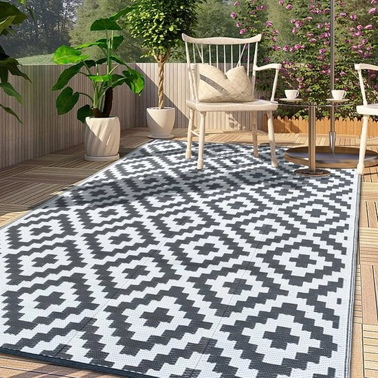 Tapijt Acquaplanare per Giardino - 120x180cm - Pianale Leggero per Terrazza - Protezione Ultravioletta - Tapijt Portatile - Tapijt facile da Pulire - Pianale per Esterno e Interno realizzato con Plastico Riciclato - Adatto per Picnic, Spiaggia e BBQ