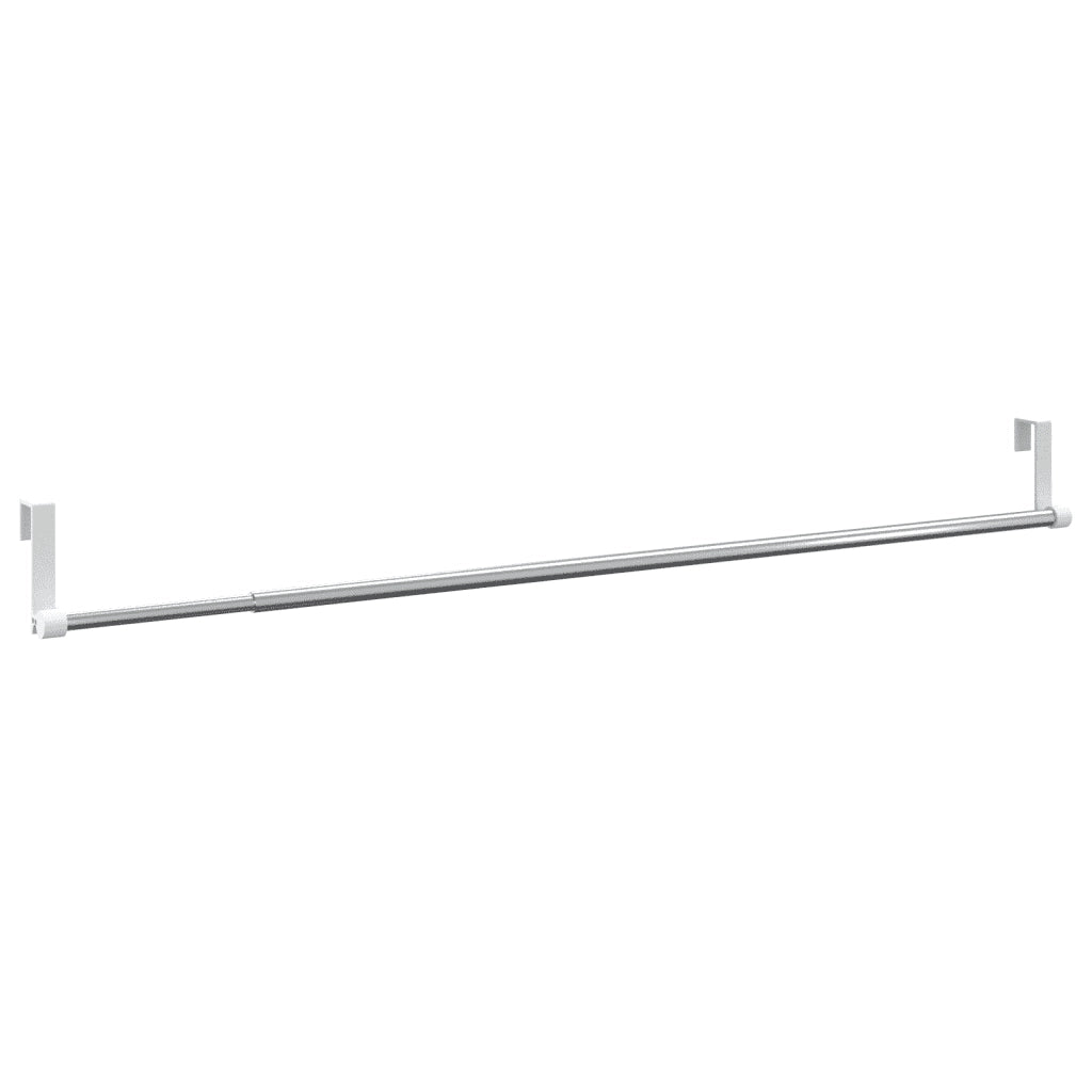 Binari per Tende 2 pz Bianco e Argento 60-105 cm Alluminio CFW2574338