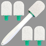 Puimstone naturale per WC - Cura e cura dei piedi - Puimstone ipoallergenico per WC - Pulizia WC, bagno e cucina - Rimuovete la pelle morta - Vasca idromassaggio per i piedi - 5 pezzi - Bianco