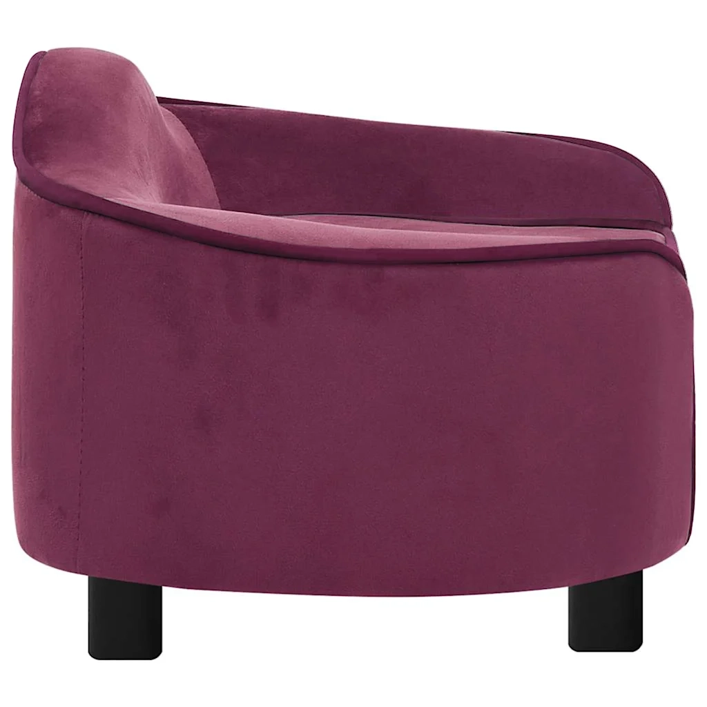 Divano per Cani Borgogna 67x47x36 cm in Peluche 171089