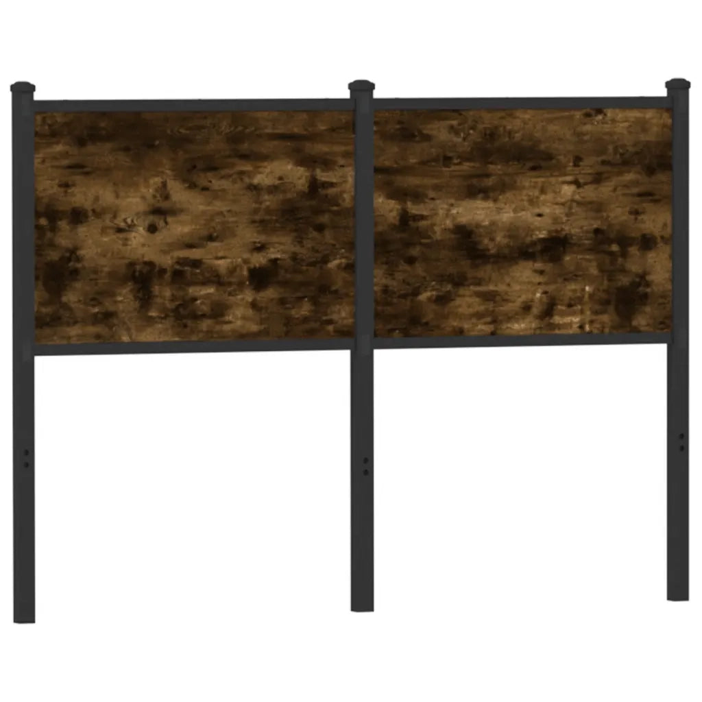 Testiera Rovere Fumo 120 cm in Legno Multistrato e Acciaio