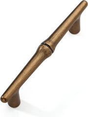 Set di maniglie per mobili antichi - distanza tra i fori 96 mm - 10 pezzi - maniglia in ottone antico
