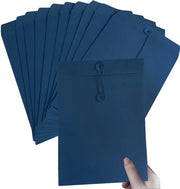 Pacchetto di 10 borse documentali in carta kraft A4, cartelle per dossier, buste rigide, organizzatore con chiusura a nodo, cartellina cartonata, organizzatore per carta, cartellina di presentazione per ufficio, scuola, casa