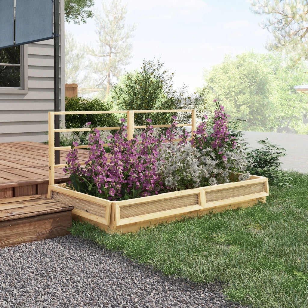 Letto da Giardino rialzato ¨C zephmum ¨C Natur, legno, 183x98.5x95 cm