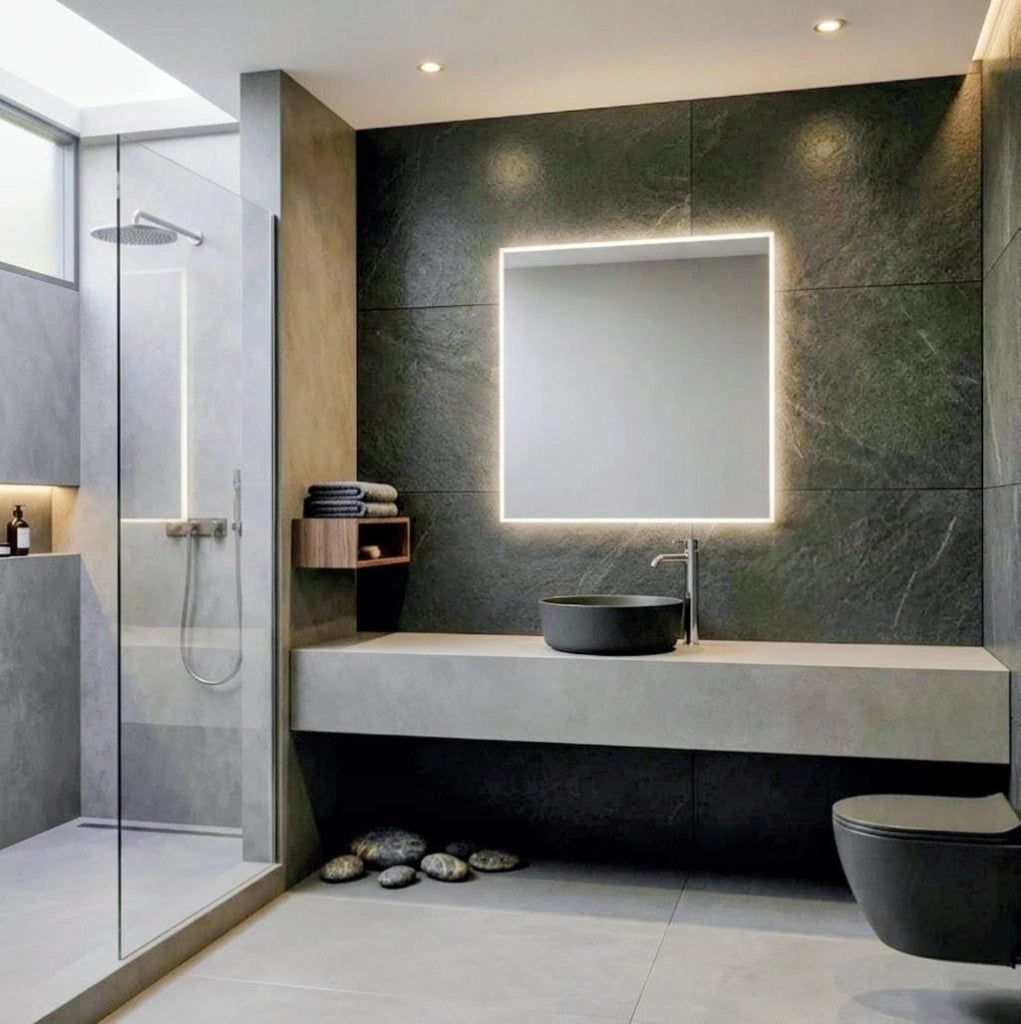 Lavabo tondo da appoggio in ceramica Nero Matt senza foro rubinetto - Feeling Rak Ceramics