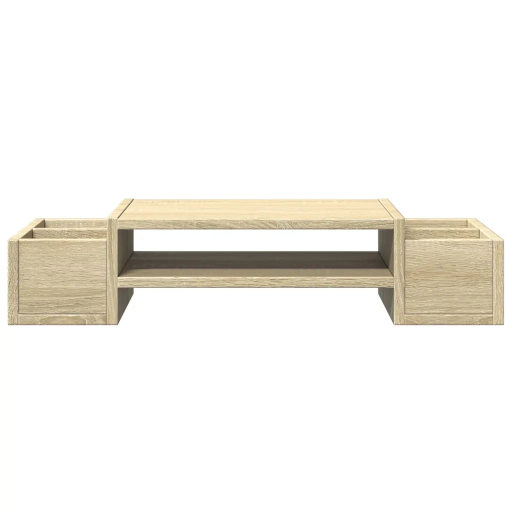 Supporto Monitor con Contenitore Rovere 70x27x15 cm Truciolato