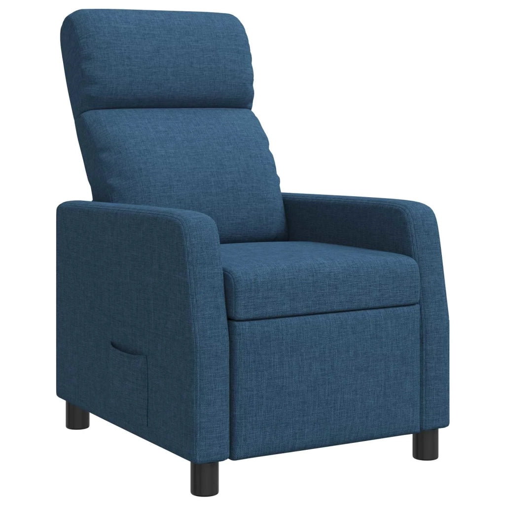 Divano Sedia-Poltrona reclinabile Blu Tessuto 169485