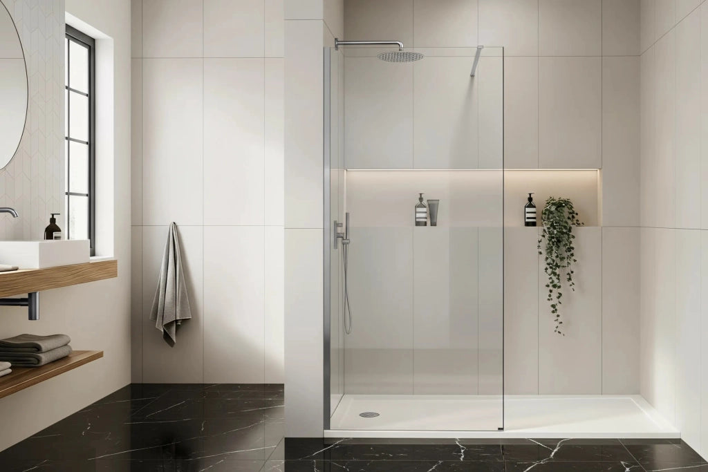 Parete Doccia Rea Flexi Transparent / Chrome 140