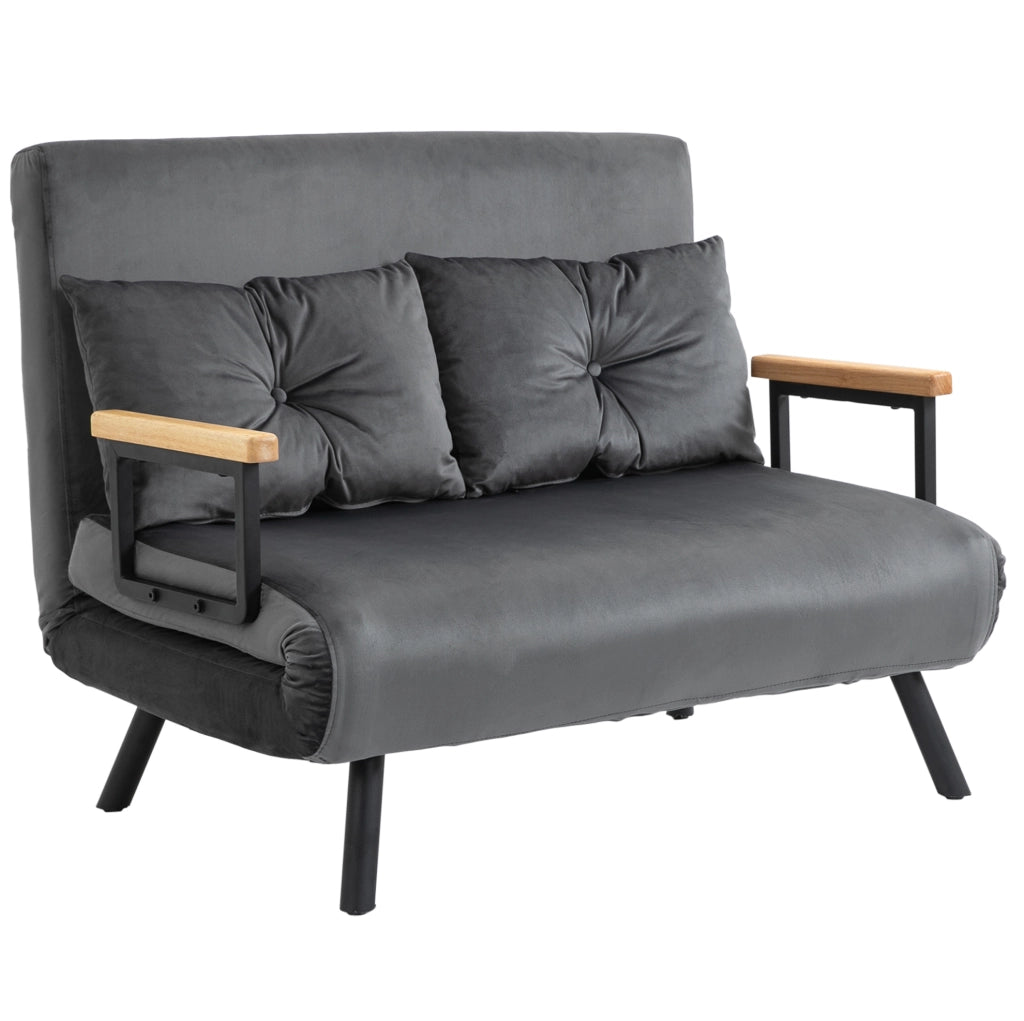 Poltrona letto 102x73x81 cm reclinabile a 5 posizioni in acciaio grigio scuro