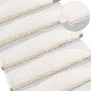 Tappetini per scale autoadesivi 15 pz 80 x 24,5 x 3,5 cm Bianco 42038657