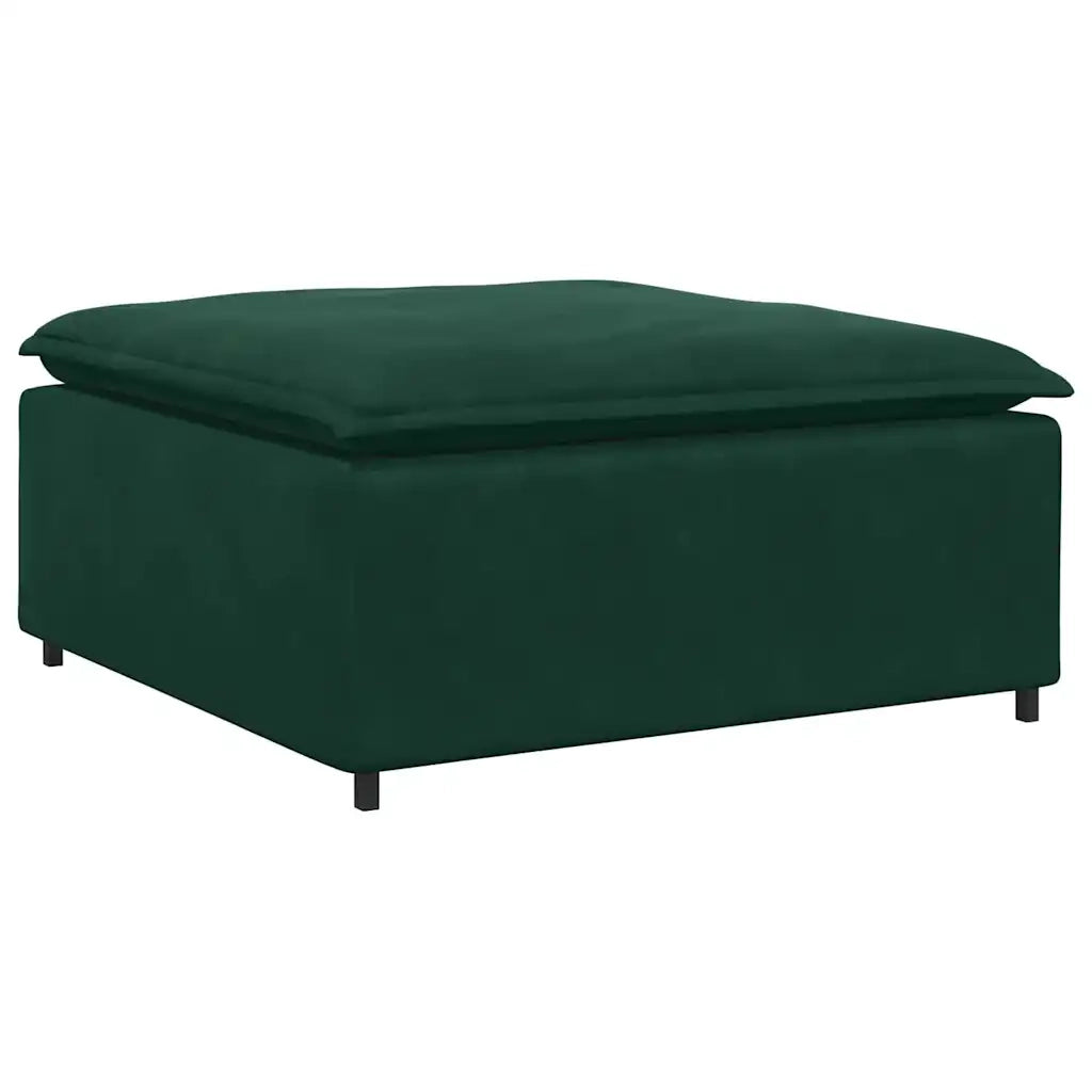 Divano da Giardino-Modulo Poggiapiedi Divano Modulare Verde Scuro 100x100x48 cm 161592