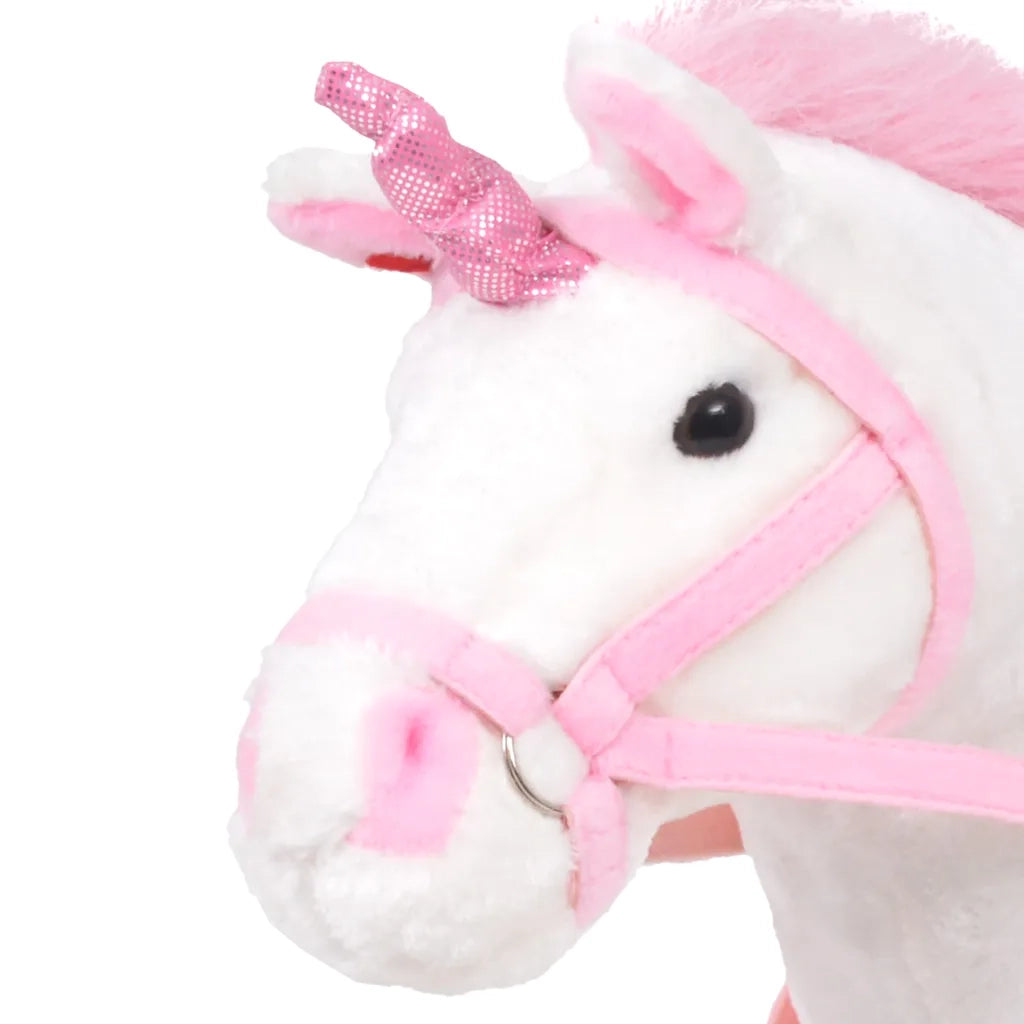 Unicorno di Peluche in Piedi Bianco e Rosa XXL 91328