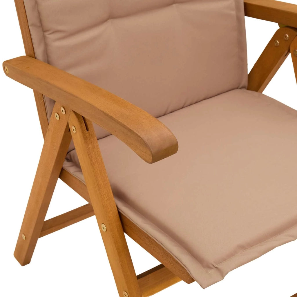 Set da pranzo da giardino 5 pezzi Naturale 3434521