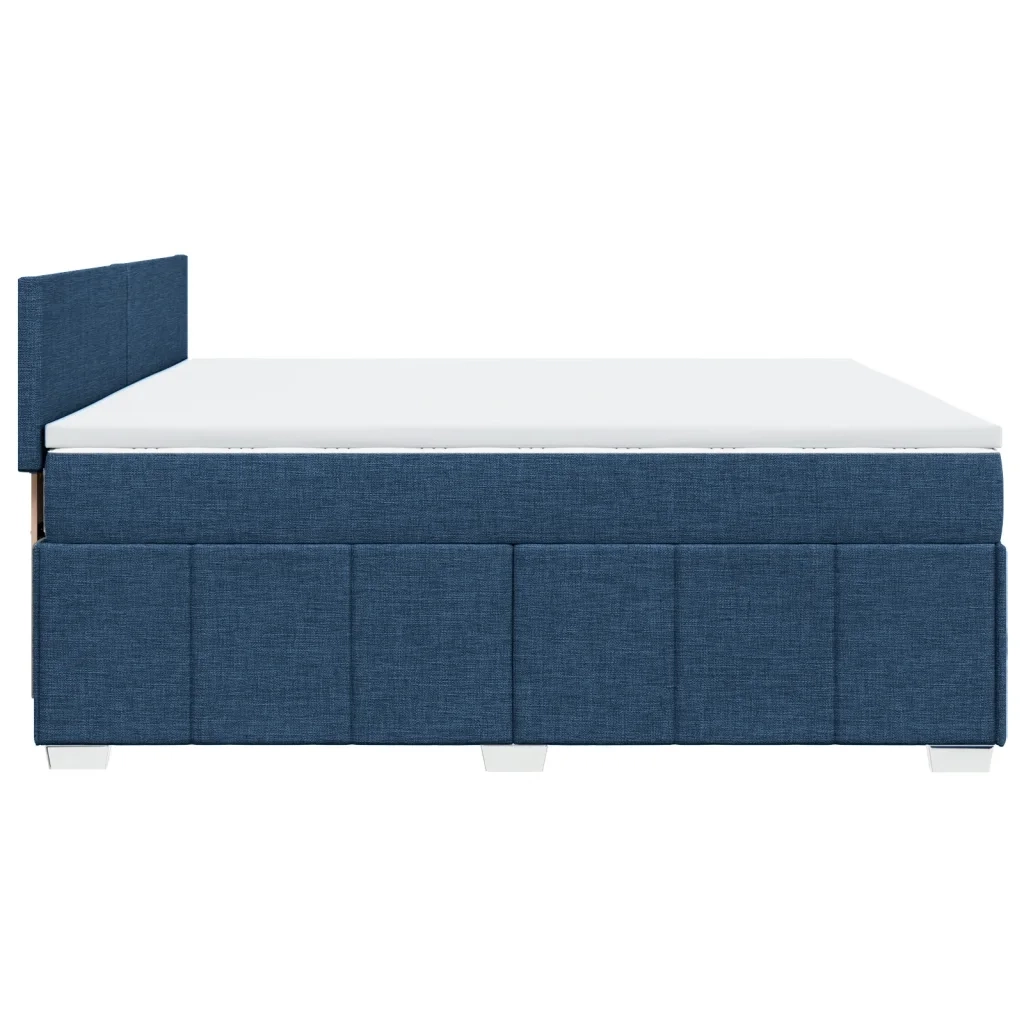 Giroletto a Molle con Materasso Blu 200x200 cm in Tessuto 3287174