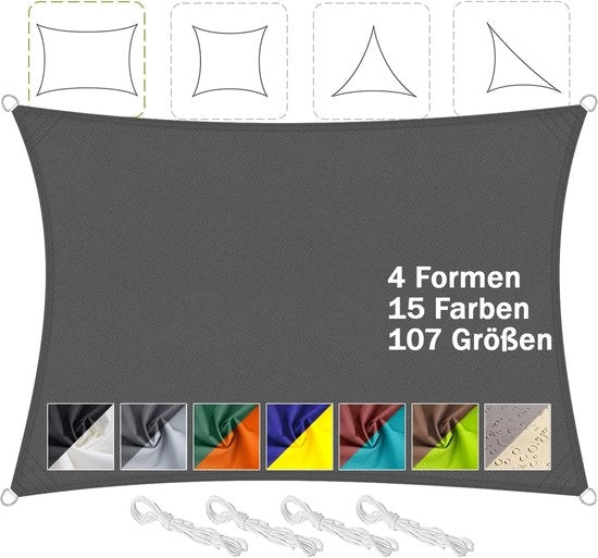 Zonnetenda Acquaparata - Protezione UV - 1 x 2 m - Antracite - PES Poliestere