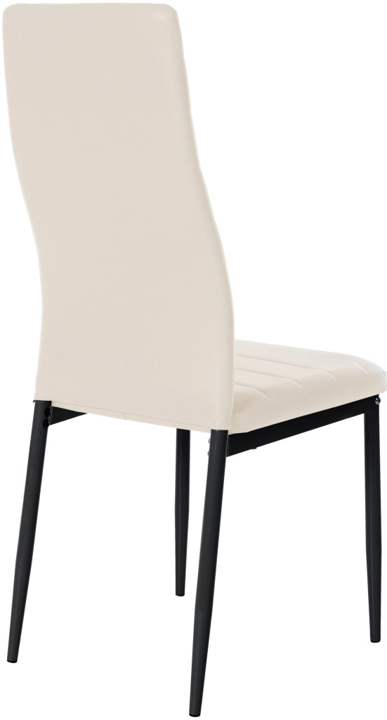 Set di 4 sedie da pranzo Mayfair crema,Finta pelle