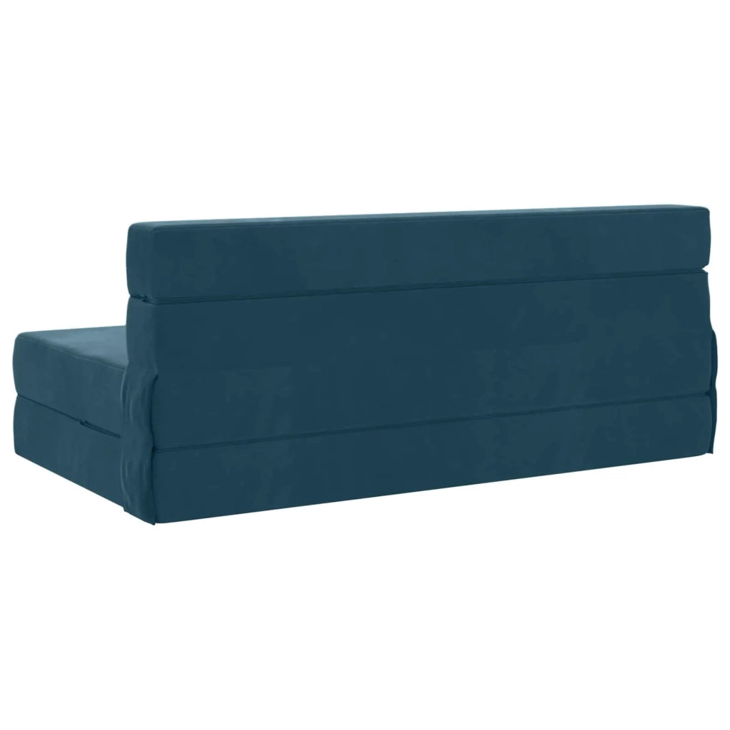Divano letto | Sof¨¤ letto | Letto singolo Pieghevole Blu 152 x 86,5 x 60 cm Tessuto
