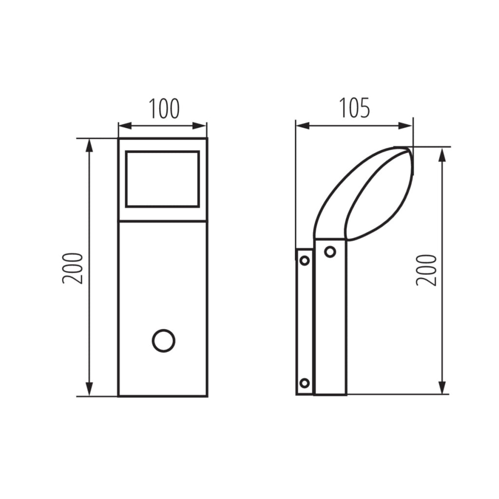 Kanlux ABETE applique esterna LED 7W sensore IP44 grafite