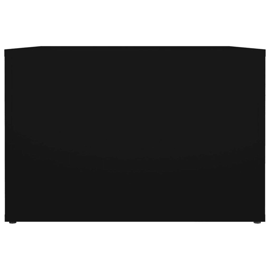 Comodino-Tavolino da notte Nero 57x55x36 cm in Legno Multistrato