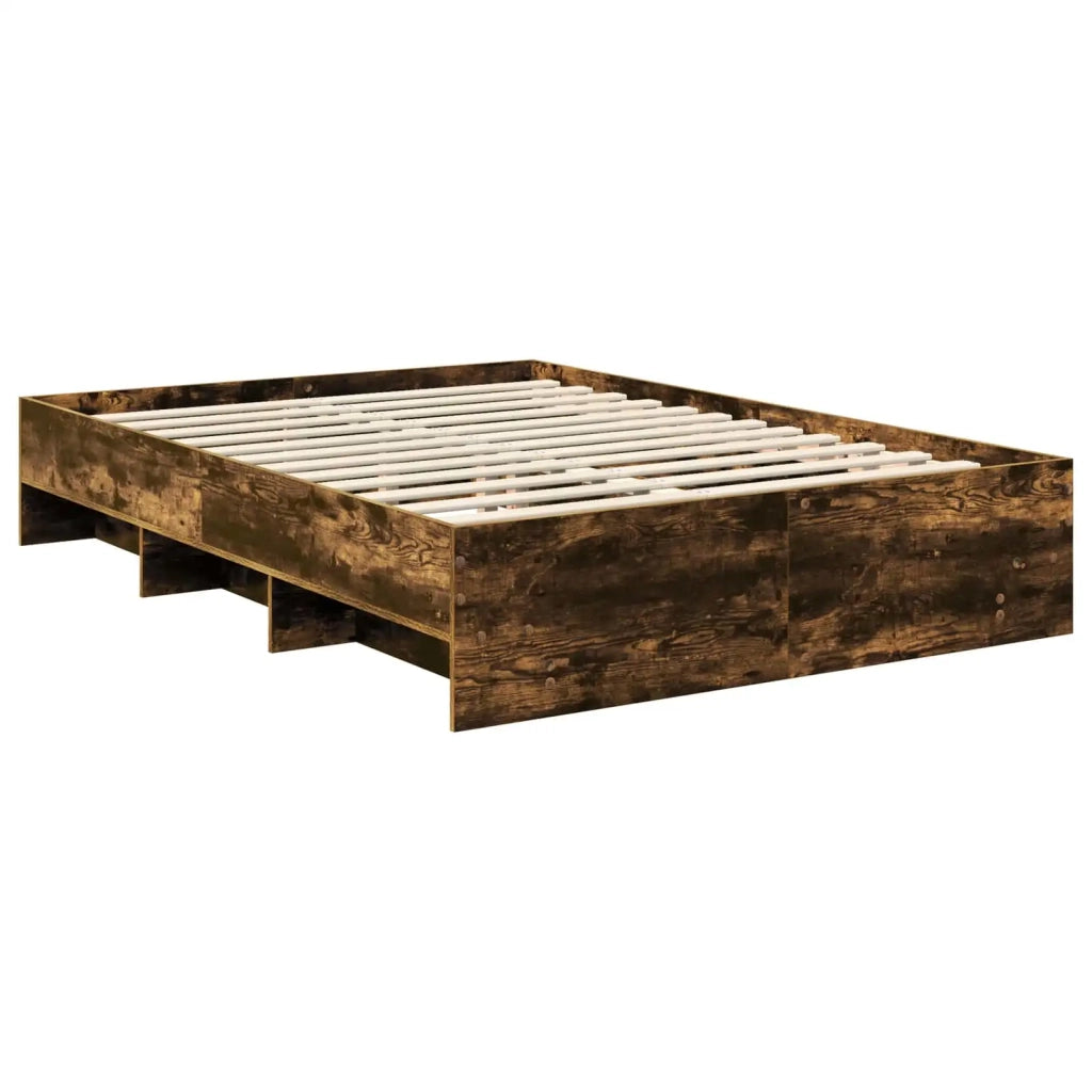 Struttura del letto Rovere fumé 160 x 200 cm Legno multistrato