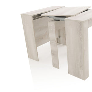 Consolle Allungabile 54/252x78,5x78 cm in Melamina Pino Bianco