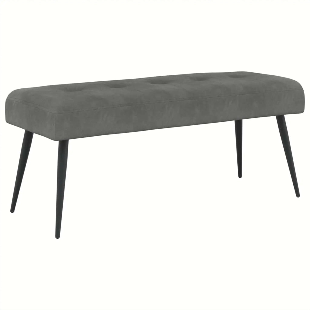 Panchina con bottoni imbottiti Grigio Scuro 110 x 40 x 46 cm 42038530