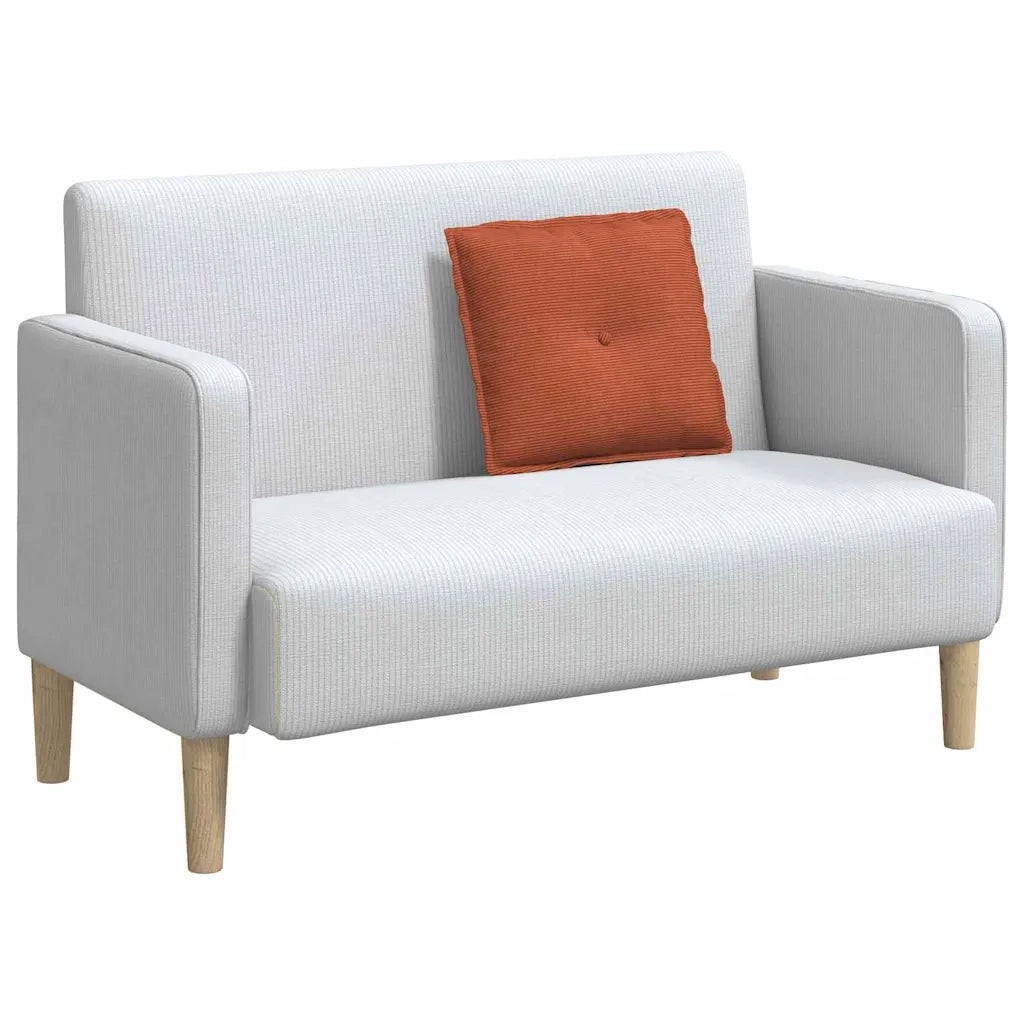 Cuscino per Schiena | Cuscino dorsale Rosso Arancio 50 x 45 cm Tessuto in Cords