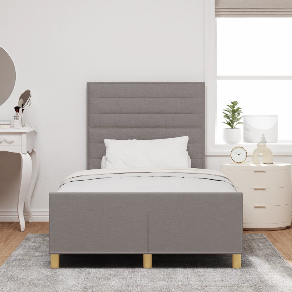 Letto - Tortora, 120x190 cm, Tessuto
