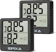 Termometro digitale mini LCD per interni - umidificatore per aria - colore nero - 3 pezzi .
