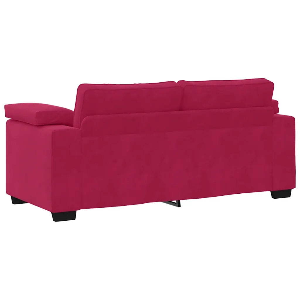 Divano Divanetto Rosso Vino 140 cm in Velluto
