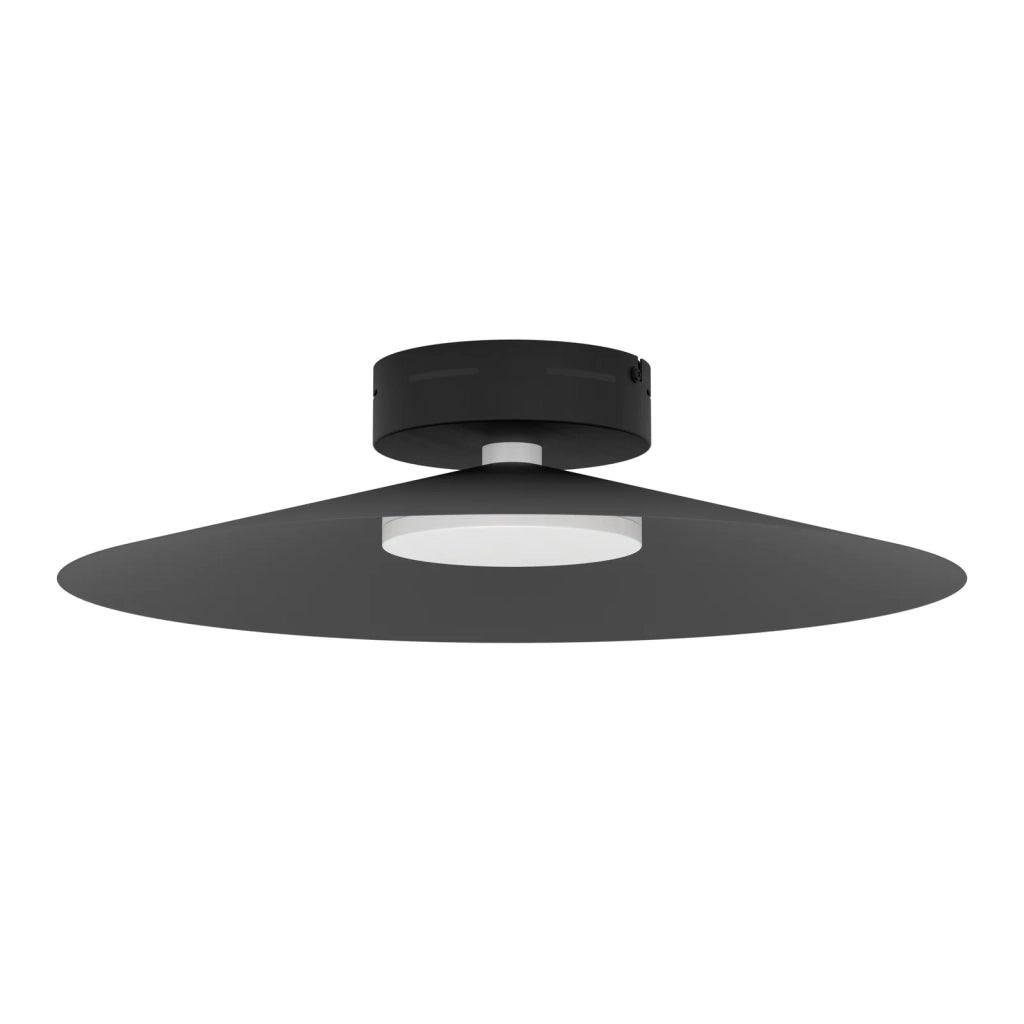 Plafoniera Industrial Minimal Conomavilla-Z Acciaio Nero Led 15,5W 2000Lm Ip20