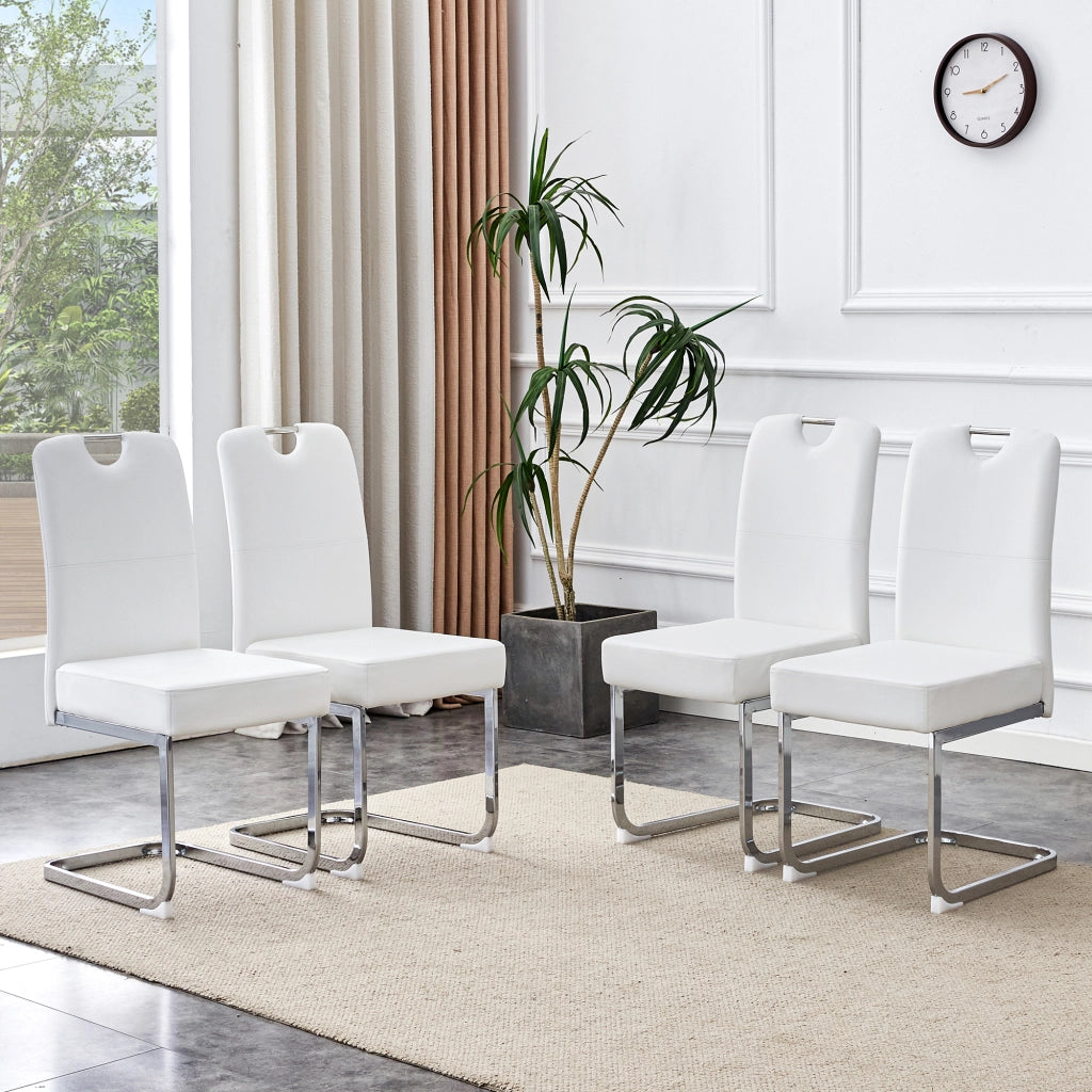 Sedie da Pranzo Imbottite Set 2 Pezzi ¨C MINIMAL ¨C Bianche Design Moderno