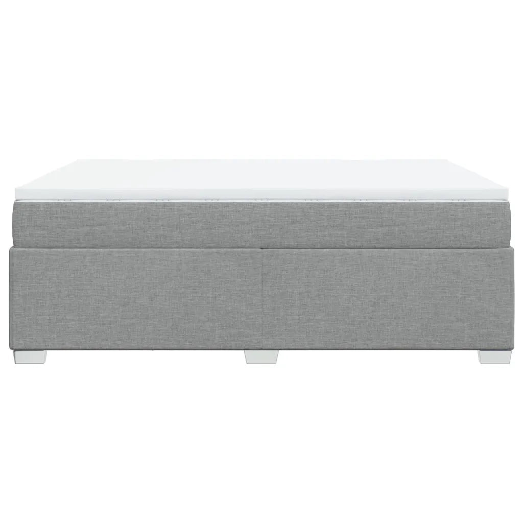 Giroletto a Molle con Materasso Grigio Chiaro 140x190cm Tessuto