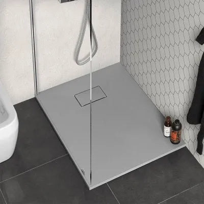 Piatto doccia 70x100 su misura serie Agorà in resina grigio pietra