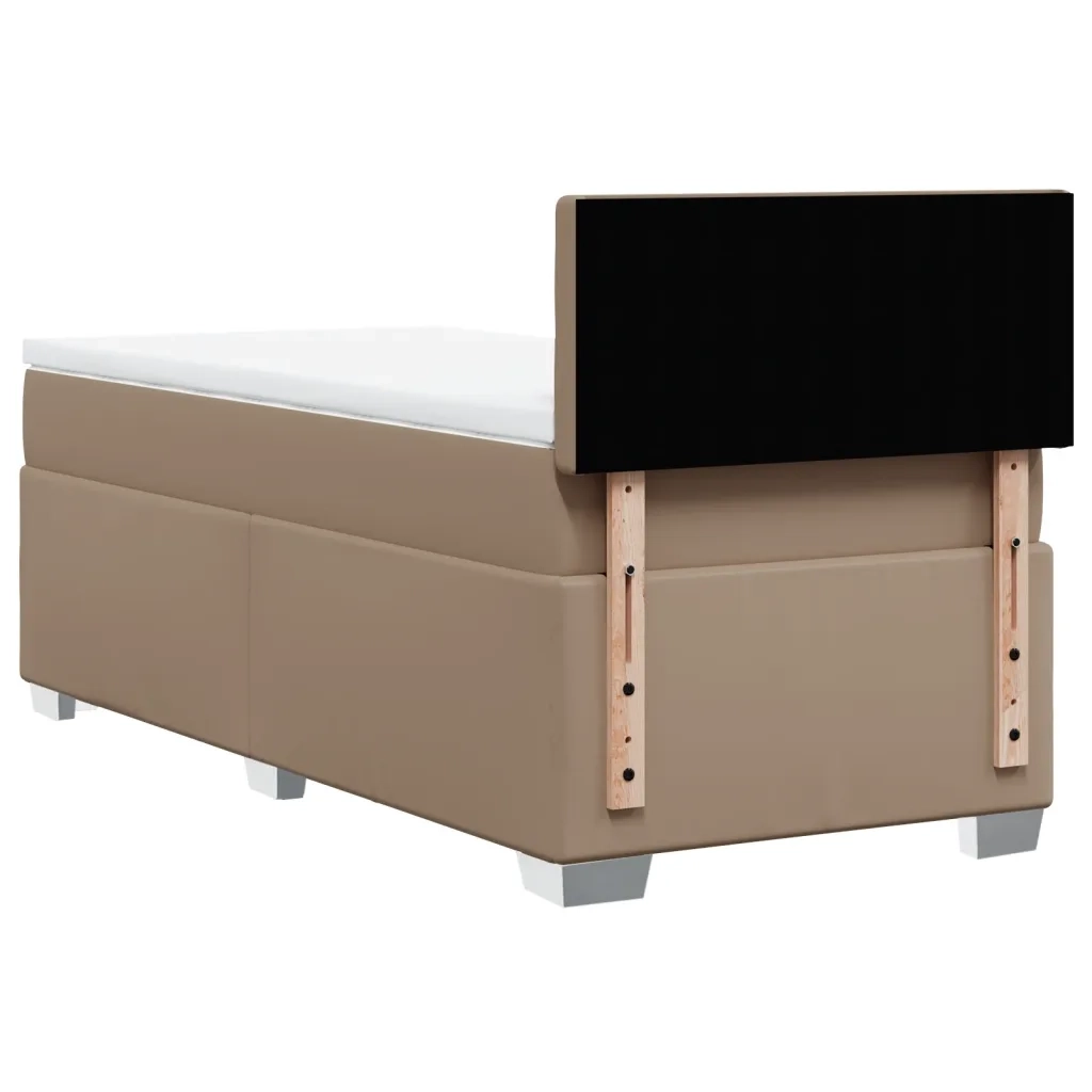 Giroletto a Molle con Materasso Cappuccino 80x200 cm Similpelle 3286099