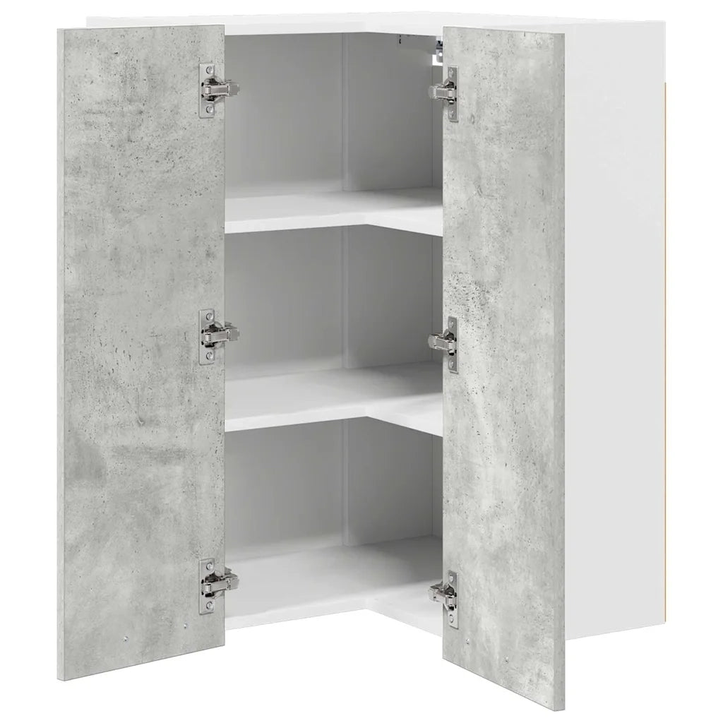 Armadio pensile Grigio Cemento e Bianco 57 x 57 x 80 cm 884293