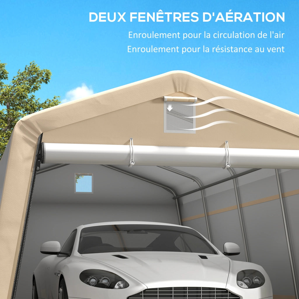 Tenda Garage Carport ¨C Minimal ¨C Grigio 6.2x3.3x2.4 m