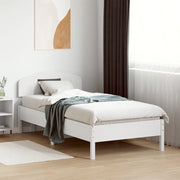 Giroletto senza Materasso-Struttura Letto Bianco 75x190 Legno Massello di Pino 125798