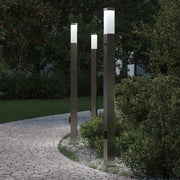 Lampioni a dissuasore con sensore e presa 3 pz 110 cm Acciaio Inox IP44 4006070