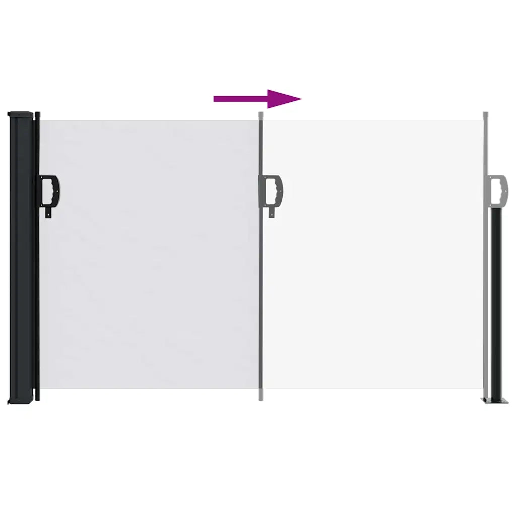 Tenda da Sole Laterale Retrattile-Tenda parasole per balcone per giardino Bianco 117x300 cm