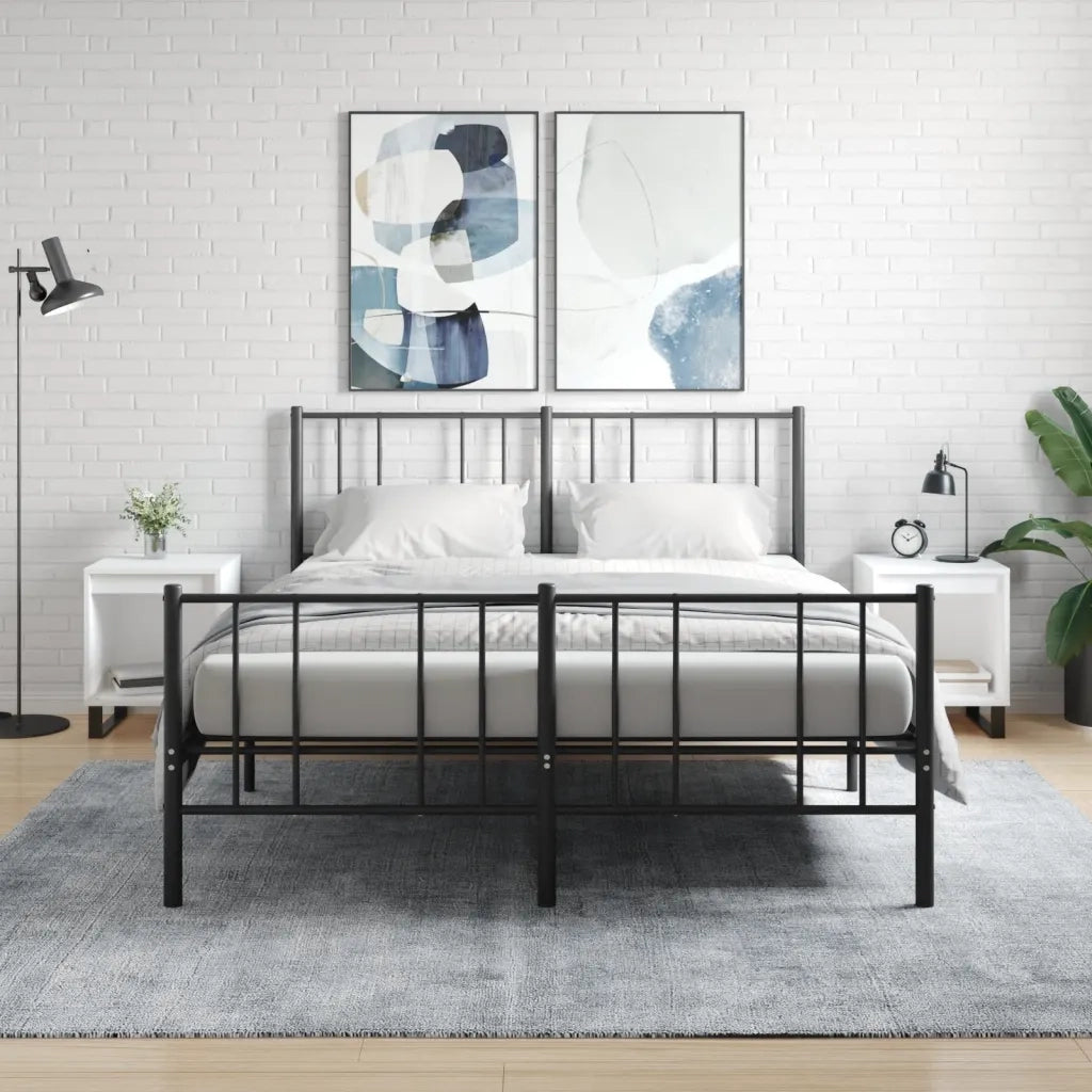 Set di 2 Comodini | Armadio da Notte | Mobiletto da notte Bianchi 40x35x50 cm in Legno Multistrato