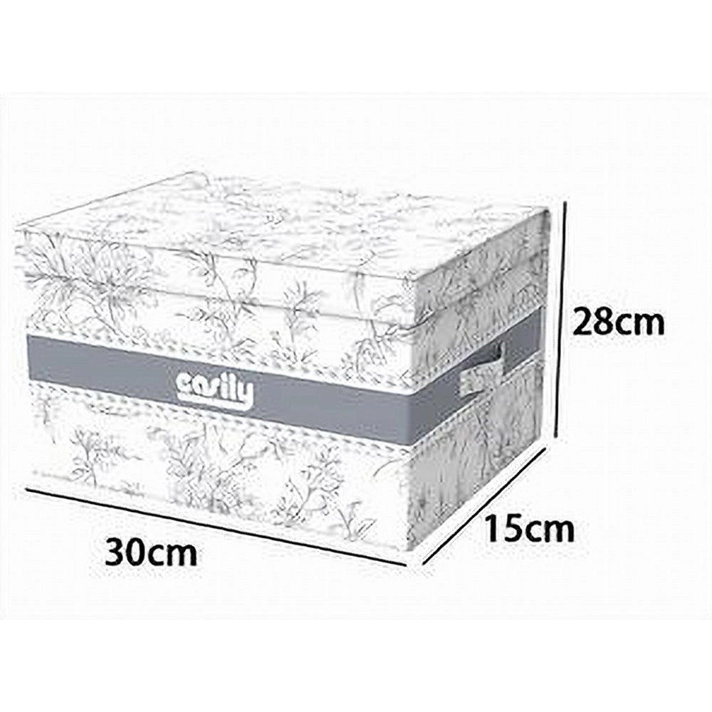 Trade Shop - Box Portatutto Scatola Salvaspazio Contenitore Organizer 30x28x15cm Fantasia 87313 -